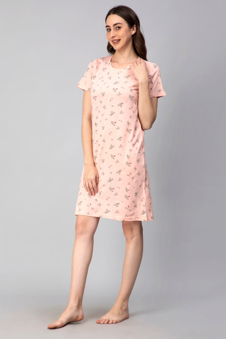 Peach Midi Sleepwear - nihsamah