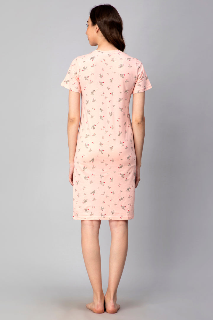 Peach Midi Sleepwear - nihsamah