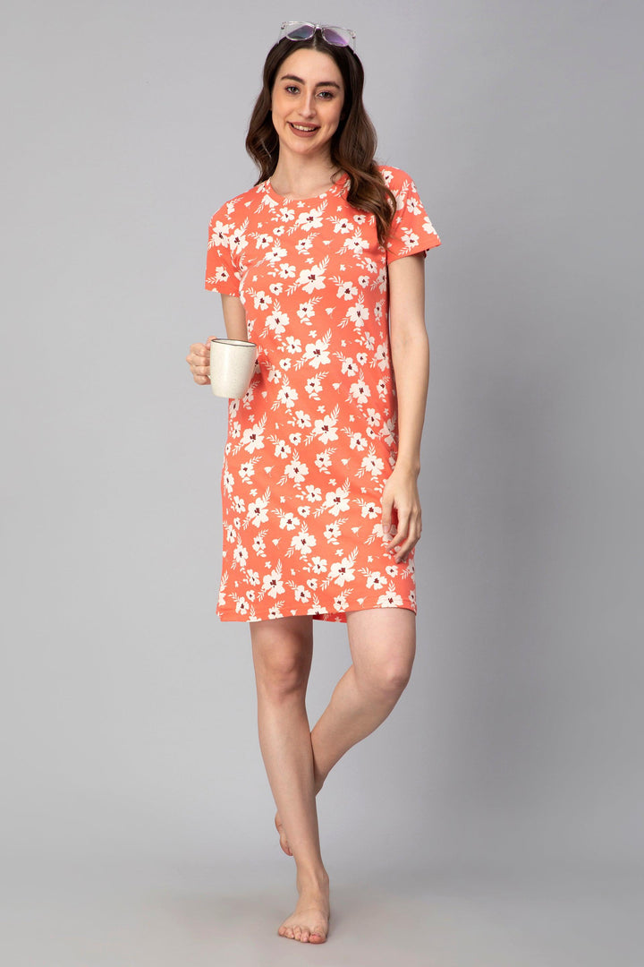 Peach Midi Sleepwear-nihsamah