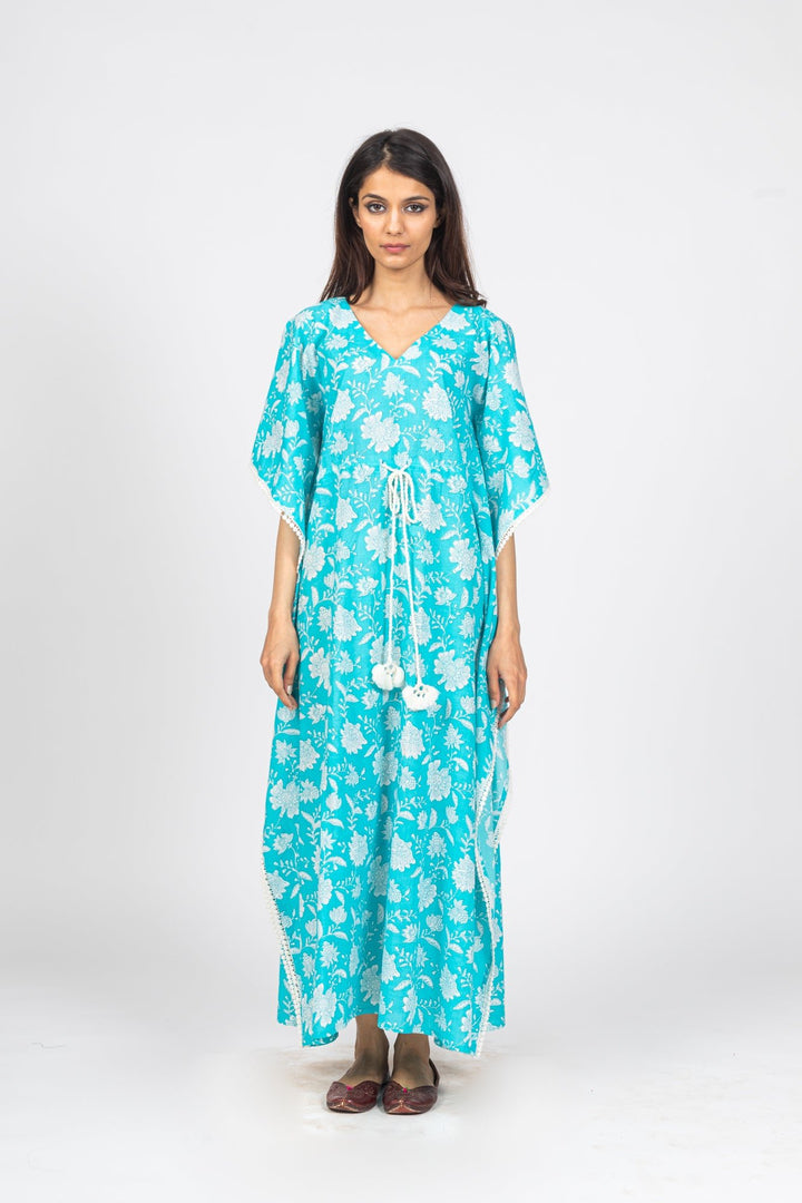 Blue Long Kaftan - nihsamah