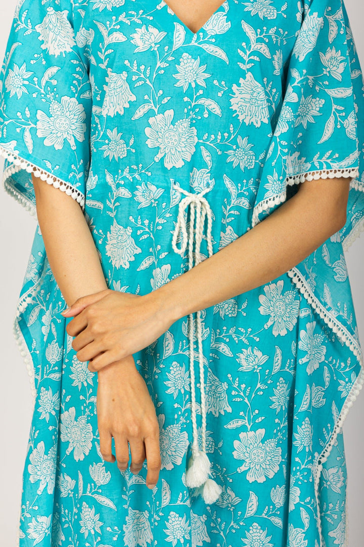 Blue Long Kaftan - nihsamah