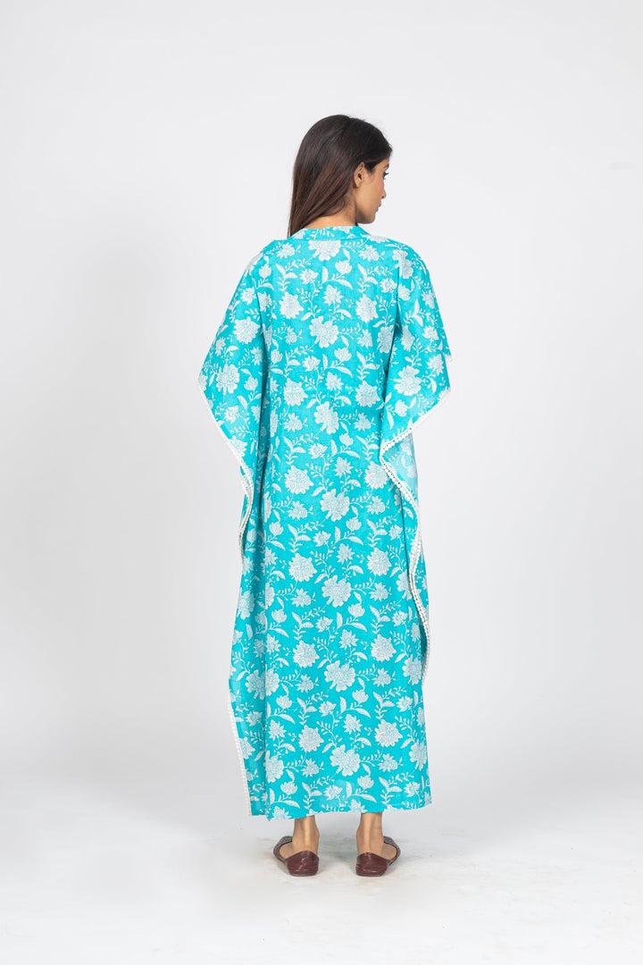 Blue Long Kaftan - nihsamah