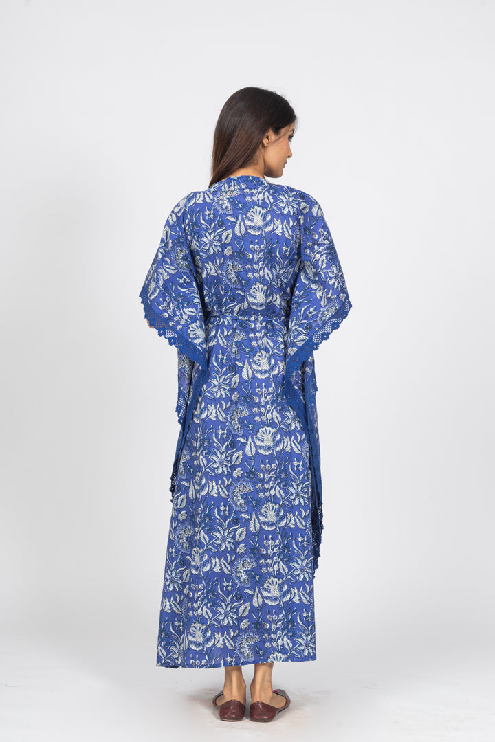 Indigo Long Kaftan - nihsamah