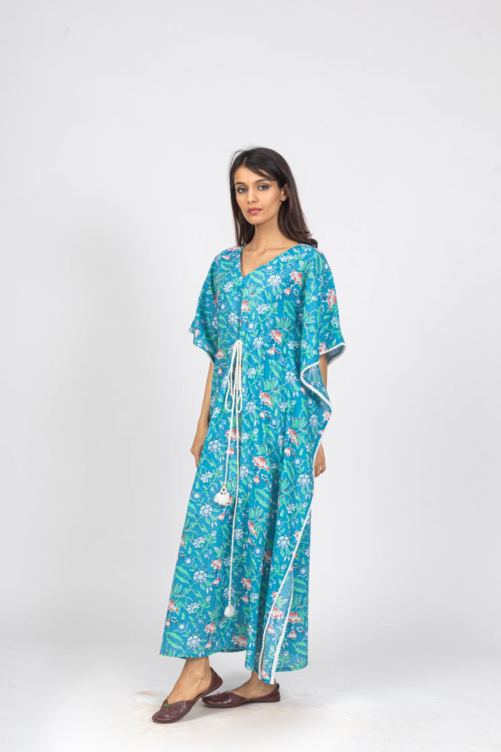 Blue Long Kaftan - nihsamah