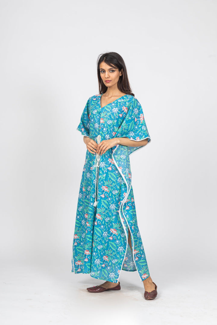 Blue Long Kaftan - nihsamah