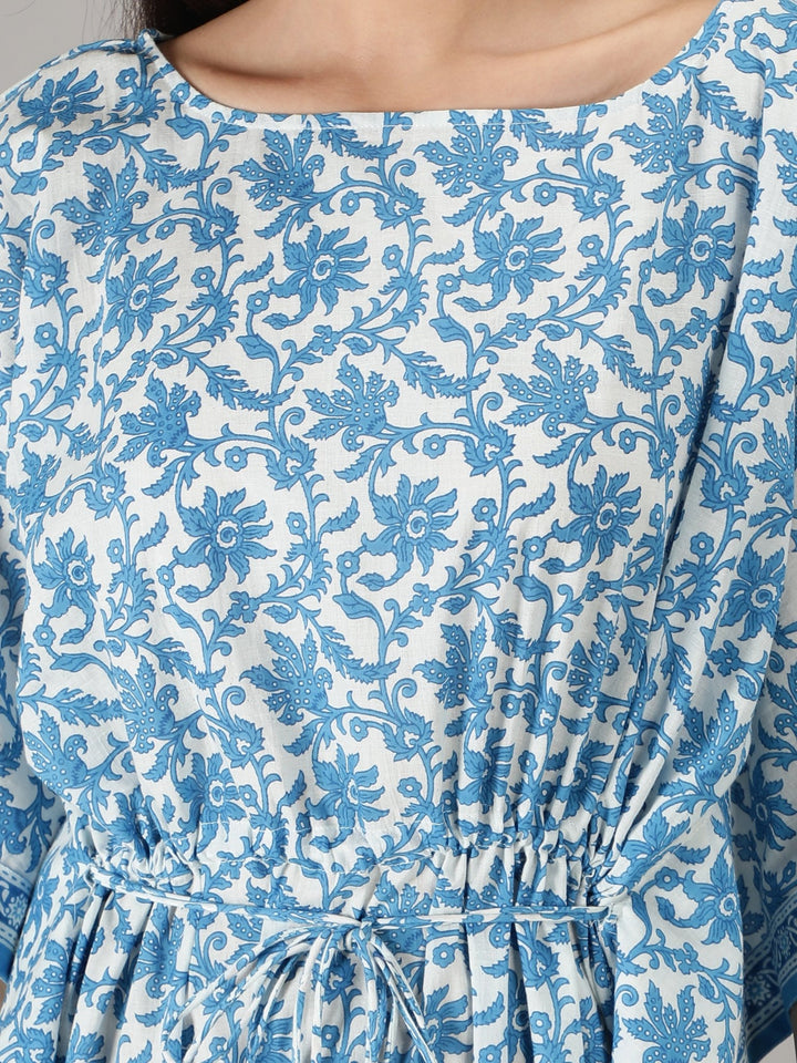 Blue Kaftan Midi Kaftan - nihsamah