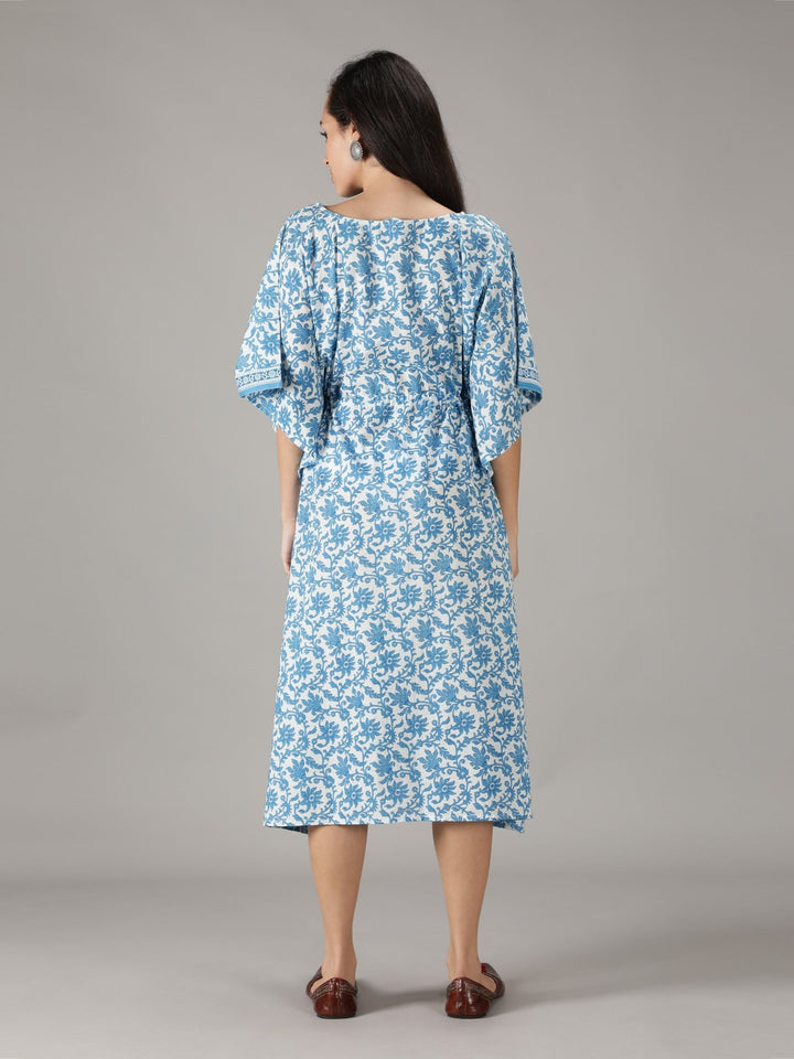 Blue Kaftan Midi Kaftan - nihsamah