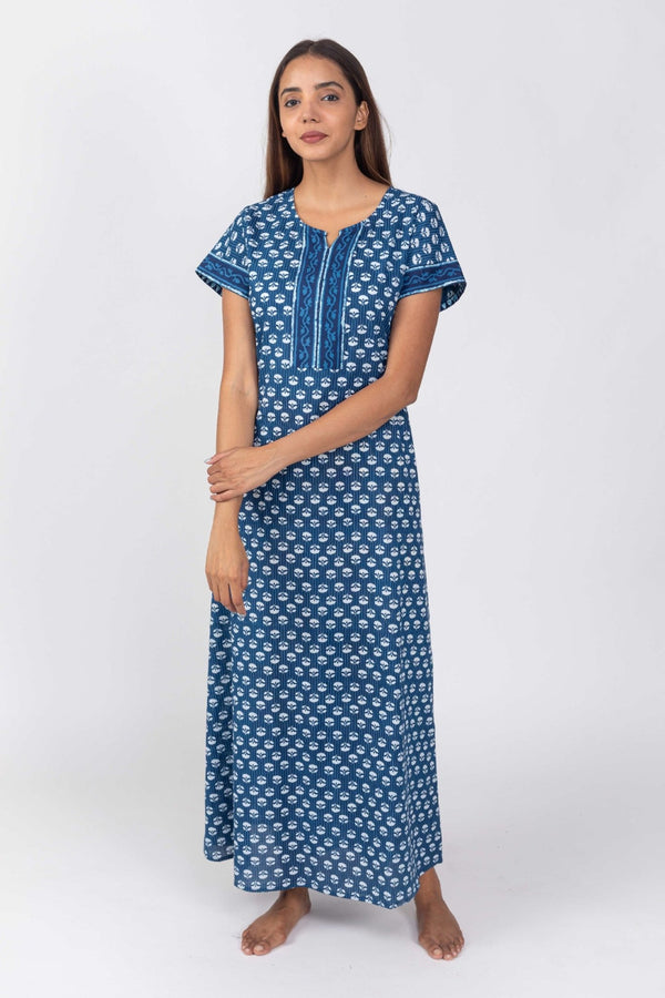 Blue Essential Slip - On Nighty - nihsamah