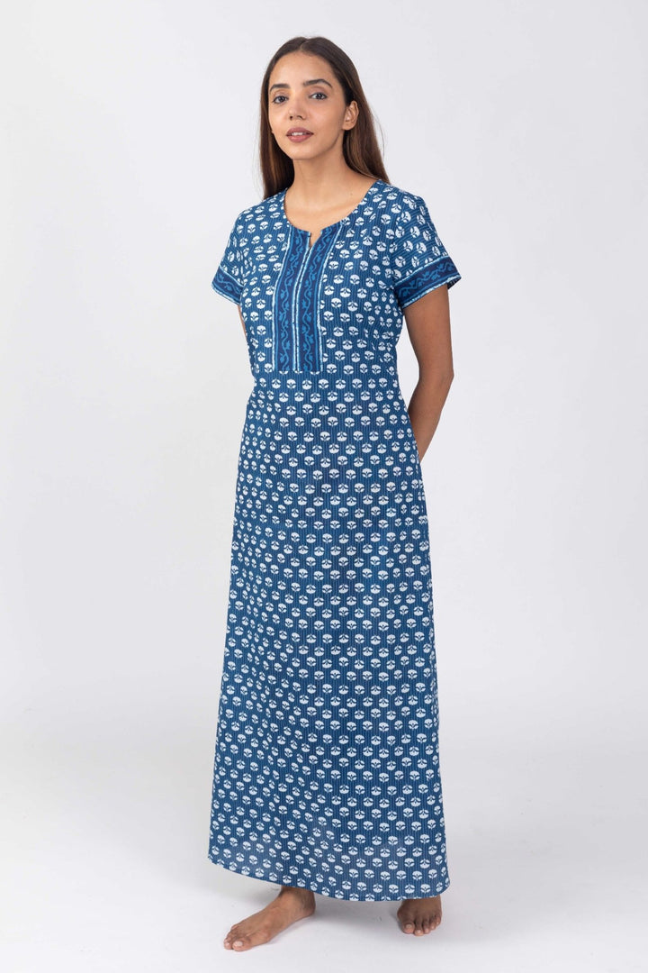 Blue Essential Slip - On Nighty - nihsamah