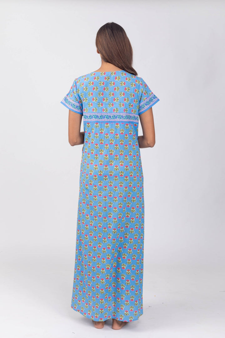 Blue Essential Slip - On Nighty - nihsamah