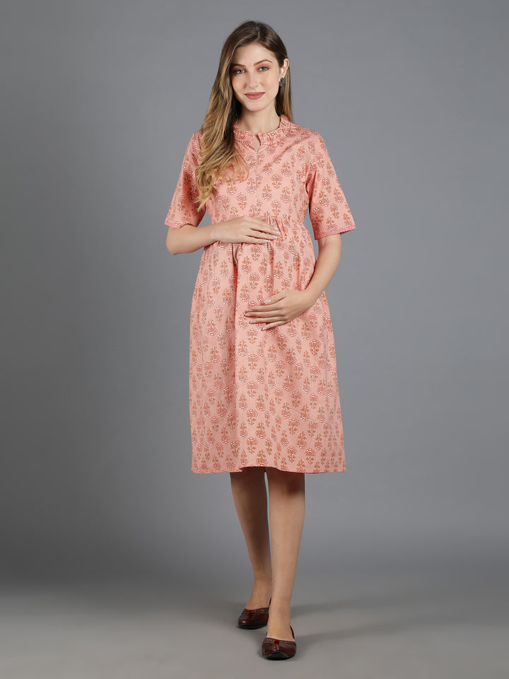 Peach Maternity Nighty-nihsamah